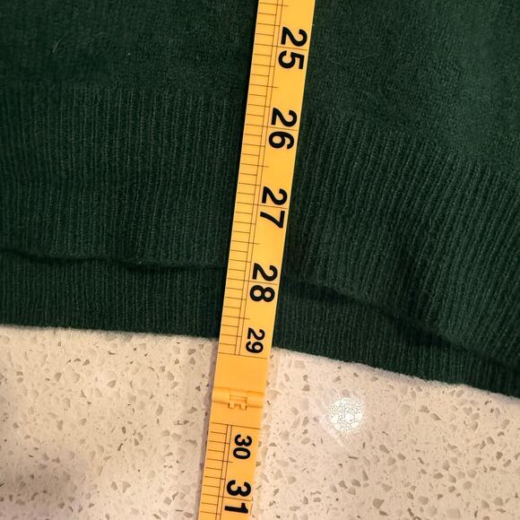 Club Room Cashmere Dark Forest Green Sweater Men Large Fall Luxury Soft Preppy - Picture 5 of 5